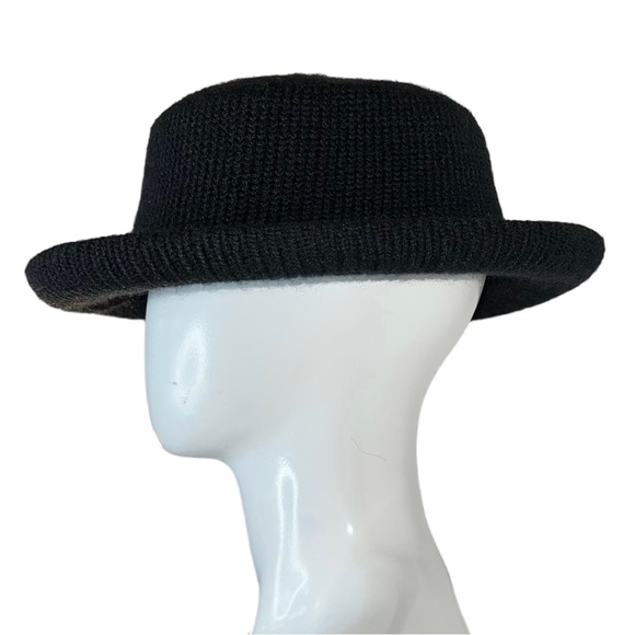 Arlin Vintage Black Knit Kettle Brim Hat - Picture 4 of 7